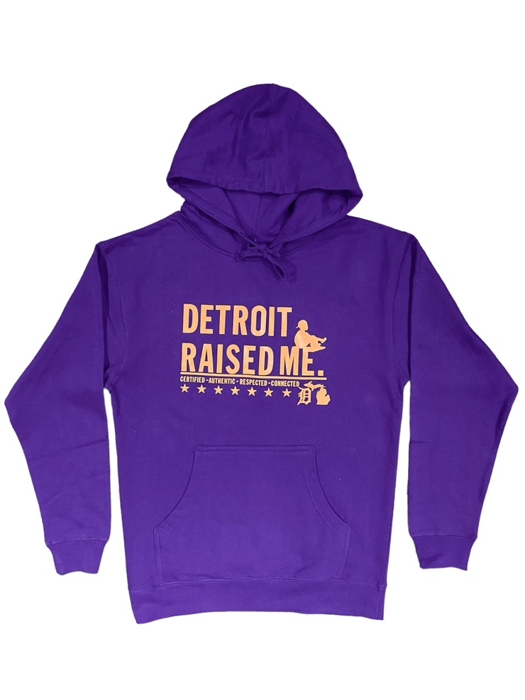 313 Detroit Raised Me Hoodie Purple