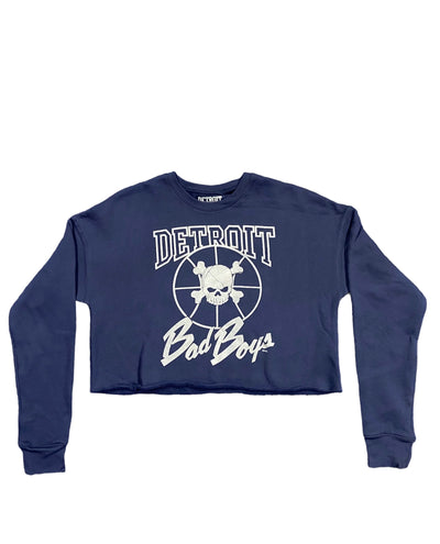 Bad Boys Womens Croptop Navy