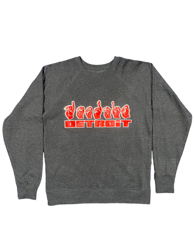 Public Relations Detroit Sign Language Crewneck